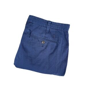 Polo Ralph Lauren Relaxed Fit Navy Chino Flat Front Shorts Men's Sz 33 (36x10)